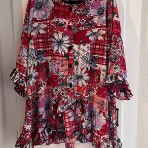 Zadie B’s Floral and Plaid Top